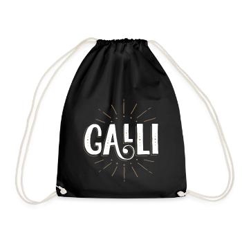 GALLI | Halli Galli | Party Duo | Partnerlook - Turnbeutel - Schwarz - Vorne