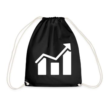 stock market - Drawstring Bag - black - Front
