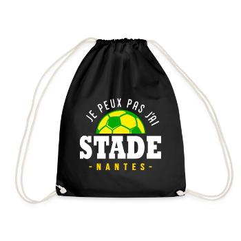 Je peux pas j ai Stade Nantes football - Sac de sport léger - noir - Devant