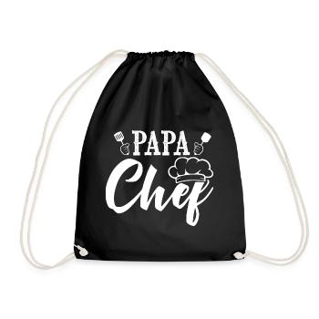 papa chef cadeau cool papa cuito cuisinier - Sac de sport léger - noir - Devant