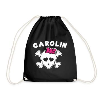 Pirate Carolin Design for Girls and Women - Drawstring Bag - black - Front
