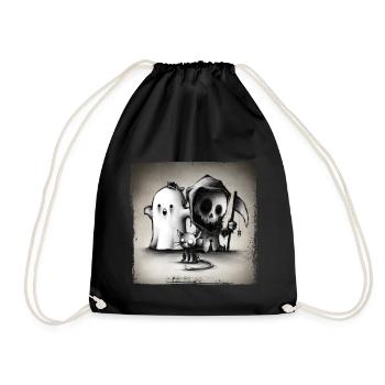 DEAD AND GHOST - Turnbeutel - Schwarz - Vorne