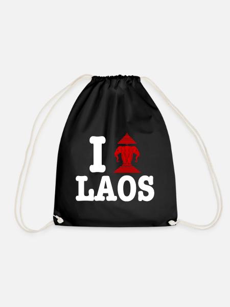 I Erawan (Love) Laos - Drawstring Bag - black
