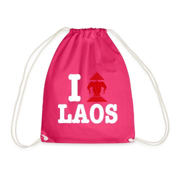 Ich Erawan (Liebe) Laos - Turnbeutel - Fuchsia - Vorne