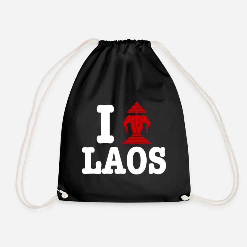 Ich Erawan (Liebe) Laos - Turnbeutel - Schwarz