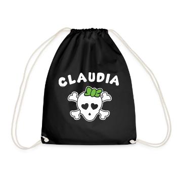Pirate Claudia Design for Girls and Women - Drawstring Bag - black - Front