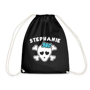 Pirate Stephanie Design pour les filles et les femmes - Sac de sport léger - noir - Devant