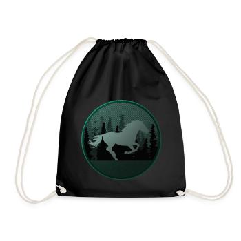 Cheval chevaux équitation poney équestre western chemise - Sac de sport léger - noir - Devant