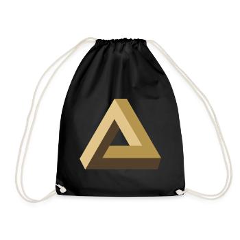 Tribar, Optics, Illusion, Triangle, Geometry, Math - Drawstring Bag - black - Front