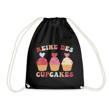 Reine des cupcakes cadeau pâtisserie patissière - Sac de sport léger - noir - Devant