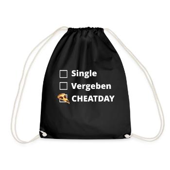 Cheatday - Turnbeutel - Schwarz - Vorne