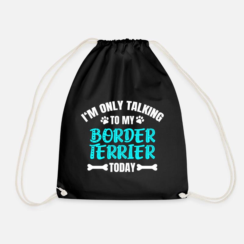 Border Terrier - Turnbeutel - Schwarz