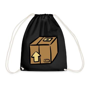 Paket Paketdienst package paquet Paketlieferung - Turnbeutel - Schwarz - Vorne