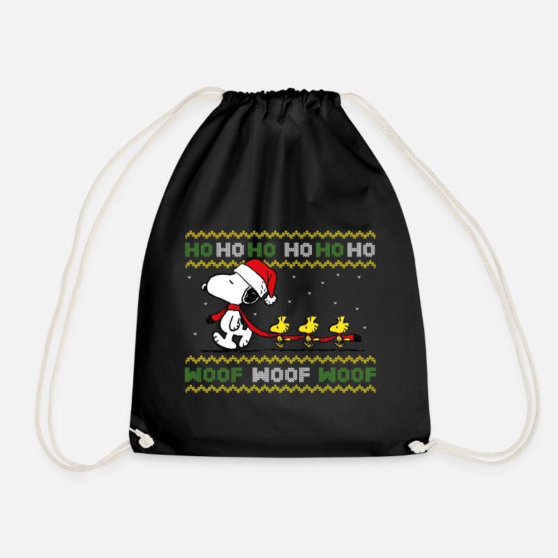 Peanuts Snoopy Hohoho - Turnbeutel - Schwarz