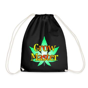 Grow Master - Cannabis - Marijuana - Marihuana - Turnbeutel - Schwarz - Vorne