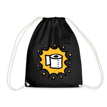 Papier toilette papier toilette papier - Sac de sport léger - noir - Devant