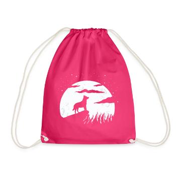 Australian Cattle Dog - Drawstring Bag - fuchsia - Front