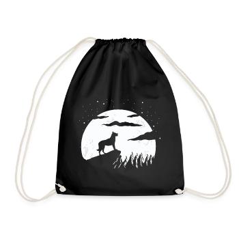 Beauceron Dog - Drawstring Bag - black - Front