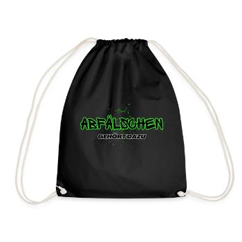 Abfälschen gehört dazu - Turnbeutel - Schwarz - Vorne
