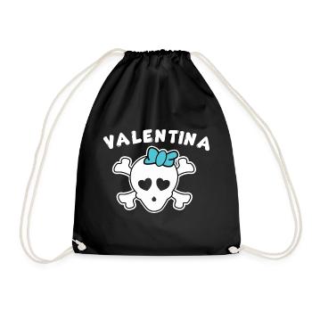 Design Pirate Valentina pour Filles et Femmes - Sac de sport léger - noir - Devant