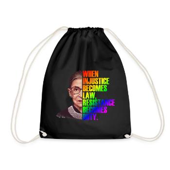When Injustice Becomes Law Resistance Becomes Duty - Sac de sport léger - noir - Devant