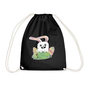 Pâques est là! Joli cadeau cool pour les enfants - Sac de sport léger - noir - Devant