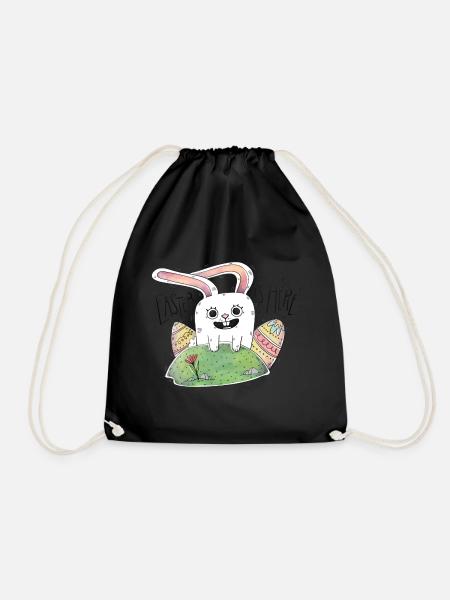 Easter is here! Nice gift Cool for kids - Drawstring Bag - black