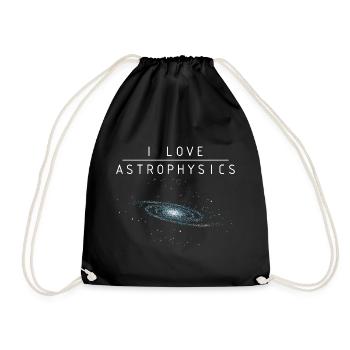 Ich liebe Astrophysik - Turnbeutel - Schwarz - Vorne