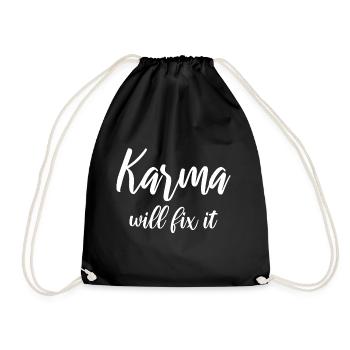 Le karma veut le réparer - Sac de sport léger - noir - Devant