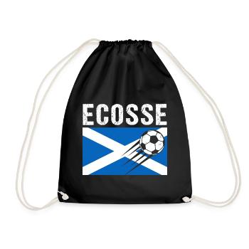 Scotland Flag Scottish Football Gift - Drawstring Bag - black - Front