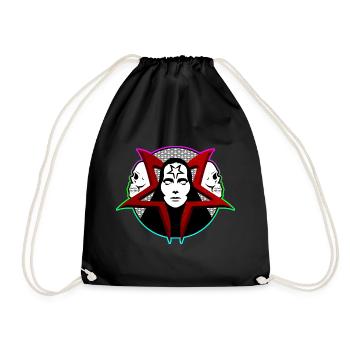 Mysterious Gothic pentagram - Drawstring Bag - black - Front