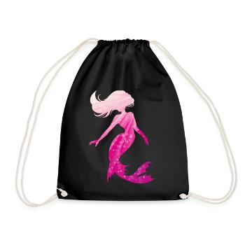 Mermaid - Turnbeutel - Schwarz - Vorne