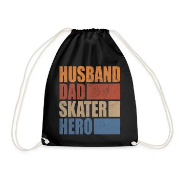 Husband Dad Skater Hero Patinage Skate Skate Board - Sac de sport léger - noir - Devant