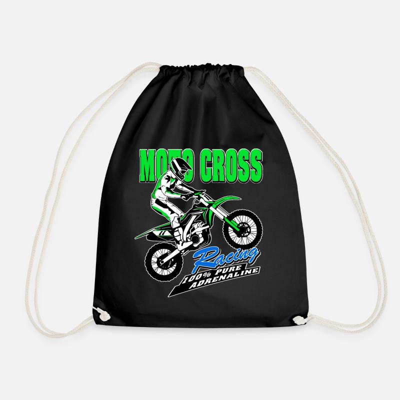 MotoCross - Supercross - MX - SX - FMX - Drawstring Bag - black