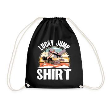 Skydiving Parachuting Parachute - Drawstring Bag - black - Front