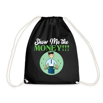 Show Money Design for High-Earning Professionals - Drawstring Bag - black - Front