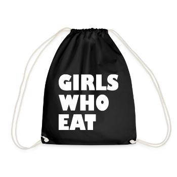 Les filles qui mangent - Sac de sport léger - noir - Devant