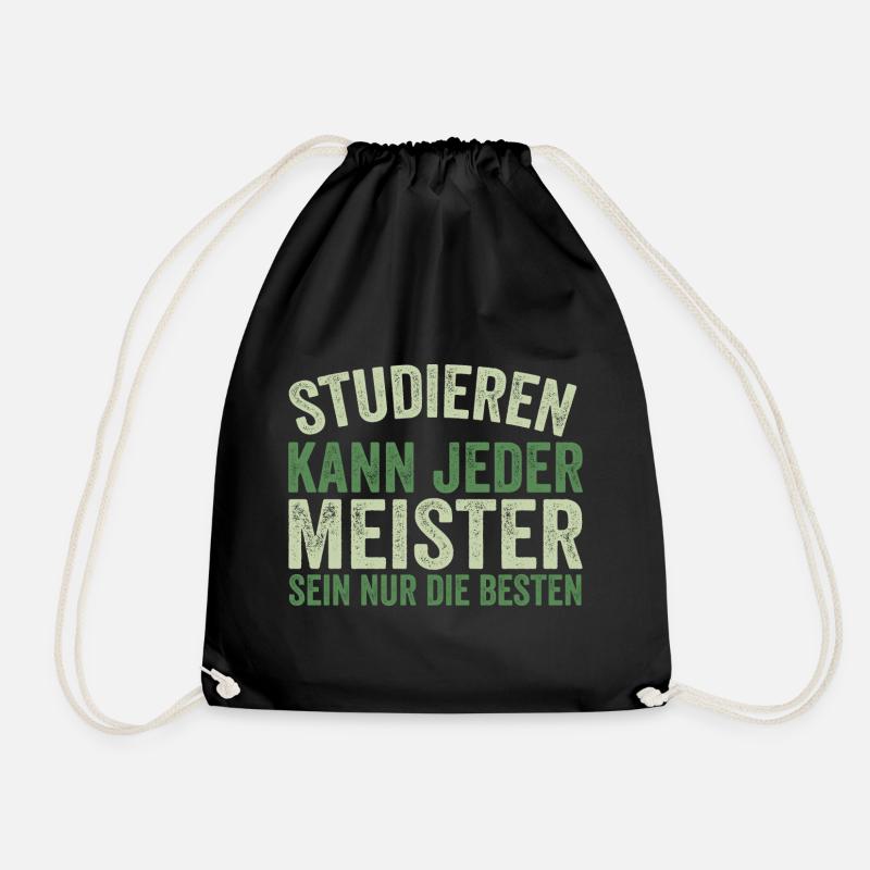 Meister Prüfung Bestanderen Prüfung - Turnbeutel - Schwarz