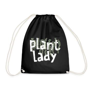Plant Lady - Gardening Girl - Turnbeutel - Schwarz - Vorne