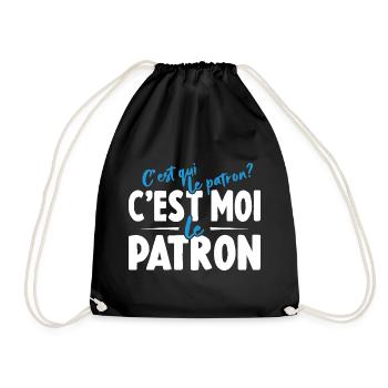 C'est Qui Le Patron C'est Moi Le Patron - Sac de sport léger - noir - Devant