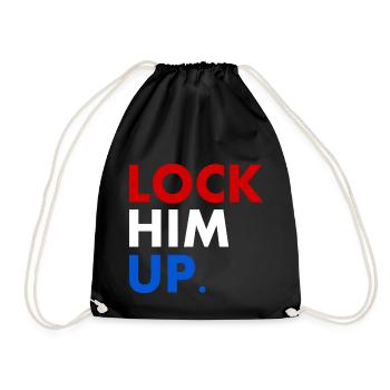 Lock him up - Drawstring Bag - black - Front