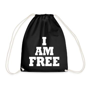 I am free - Turnbeutel - Schwarz - Vorne