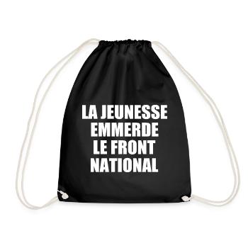 la jeunesse emmerde front national - Sac de sport léger - noir - Devant