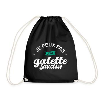 je peux pas j ai galette sausisse bretagne - Sac de sport léger - noir - Devant
