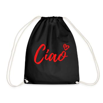 Ciao - Turnbeutel - Schwarz - Vorne