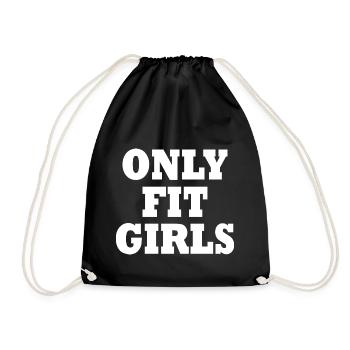 Only fit girls - Drawstring Bag - black - Front