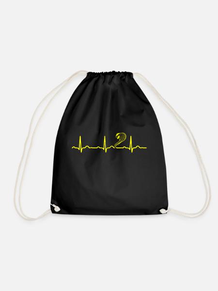 GIFT - ECG HEARTLINK COBRA SNAKE yellow - Drawstring Bag - black