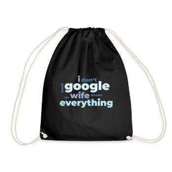 Je n'ai pas besoin de Google ma femme sait tout - Sac de sport léger - noir - Devant