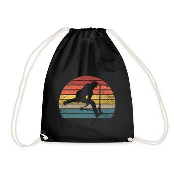 Scooter rétro - Sac de sport léger - noir - Devant