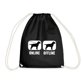 Online Offline Labrador Labrador Owner Labbi - Drawstring Bag - black - Front